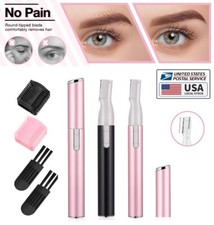 Women Electric Eyebrow Trimmer Face Razors Mini Shaver Remover with Comb Gifts