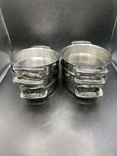 All Clad Stainless Steel 7" Oval Baker Au Gratin Serving Dish Set of 6