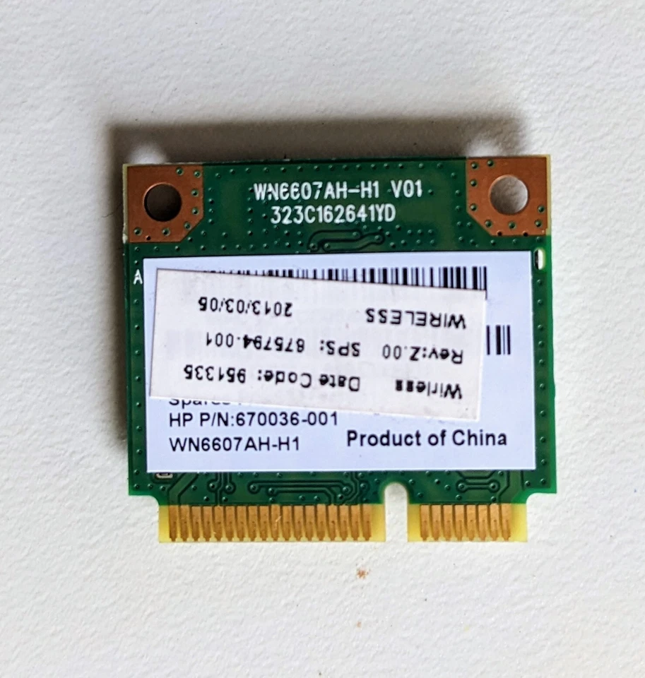 Atheros AR5B125 Wireless Mini PCI-E Card Module 675794-001 - Image 2 of 2