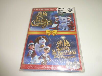 Elf Pets 2-in-1 Double The Christmas Movies DVD 2019 Fox Cub St Bernard D10104 