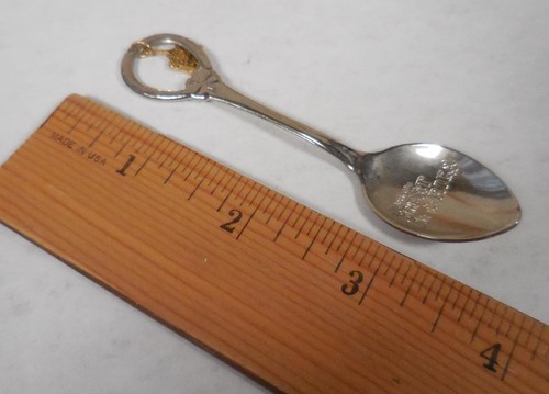Marriott's Great America Vintage Souvenir Spoon w/ Dangling Gold Carousel Charm - Picture 4 of 6