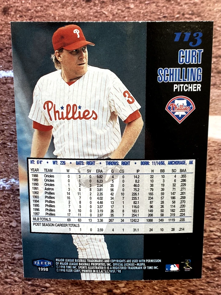 1998 Fleer Sports Illustrated World Series Fever Curt Schilling #113 - Image 2 of 2