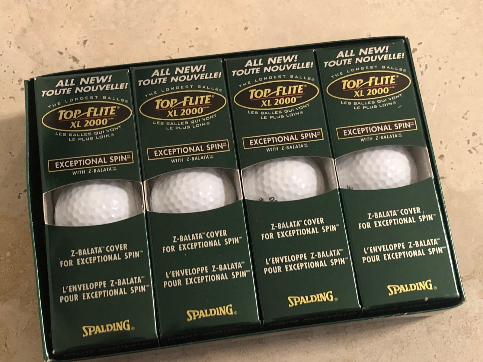 Two Spalding Top Flite XL 2000 Titanium Cover Golf Balls For ATI