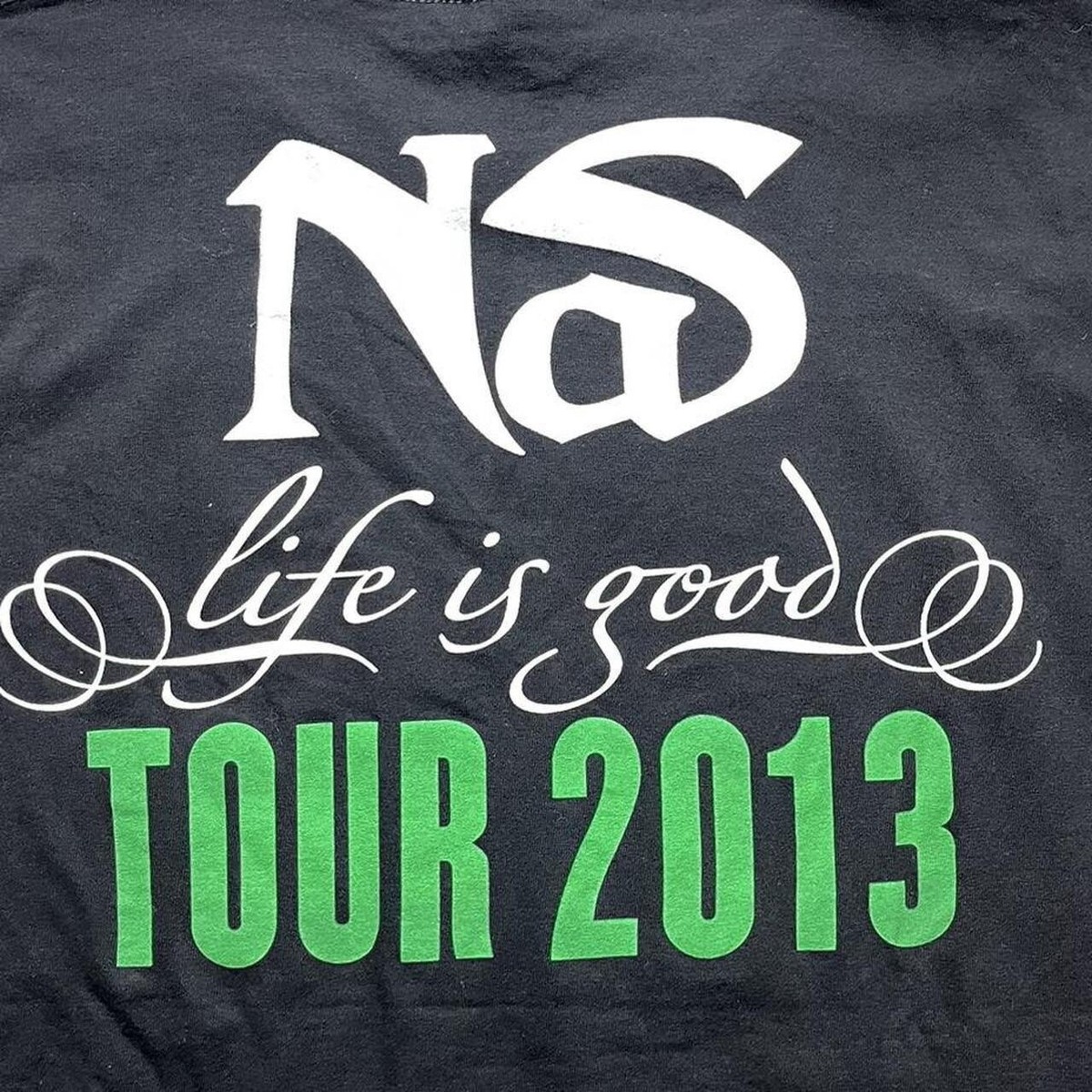 NAS LIFE IS GOOD Tシャツ RAP TEES QB Nas Rap T Shirt Mens L Double Sided Prints Life Is Good | eBay