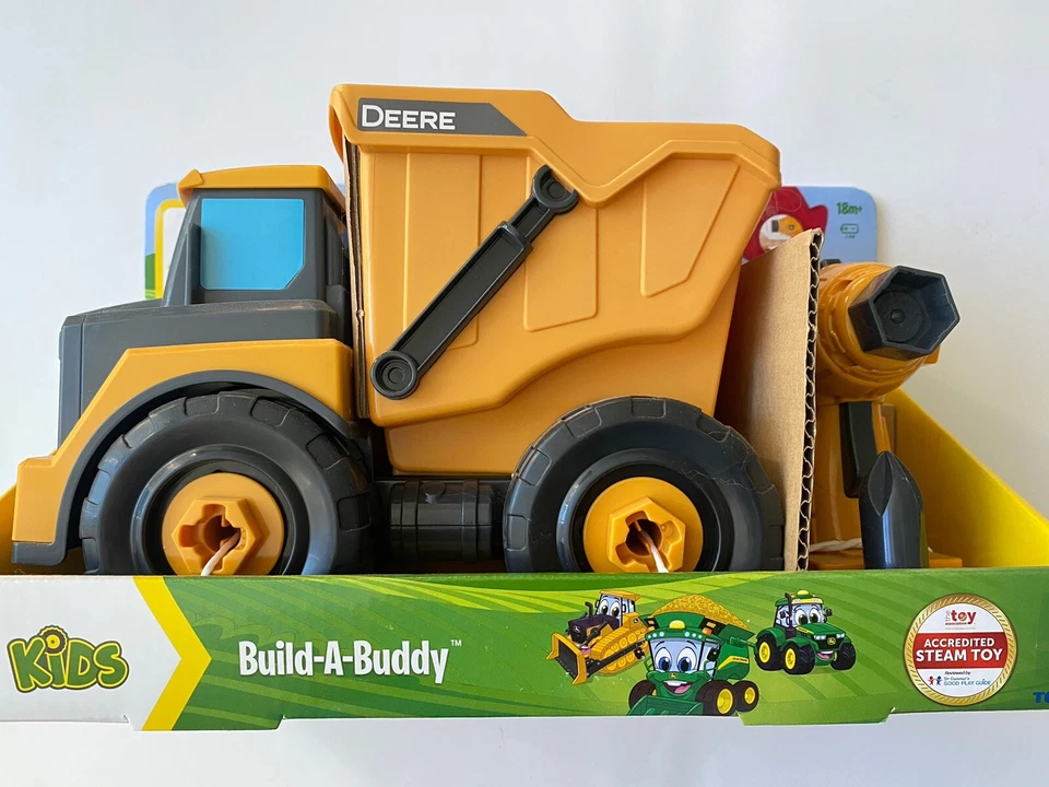 Camión de volteo John Deere BUILD-A-BUDDY juguete con taladro de juguete - pilas AA incluidas Foto 3 de 4