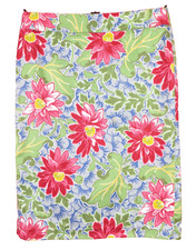 SK19089- NEW TALBOTS Women 100 Cotton Pencil Skirt Multicolor Floral 10