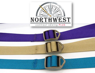 2 -  Nylon Web Compression Straps / Lashing Made in the USA~Many Sizes & Colors