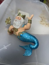 December Diamonds Merman Ornament King Neptune 2007 w Tag and Box 55-90347 Rare