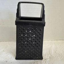 Vtg Metal Shredder Grater 6.25” Tall Black