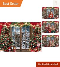 Christmas Backdrop Christmas Window Backdrop for Photography Xmas New 7x5ft