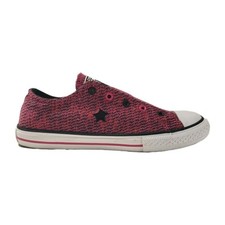 CONVERSE OS "Fancy" Pink Black Juniors Size 6 Slip-On Sneakers Aztec Pattern