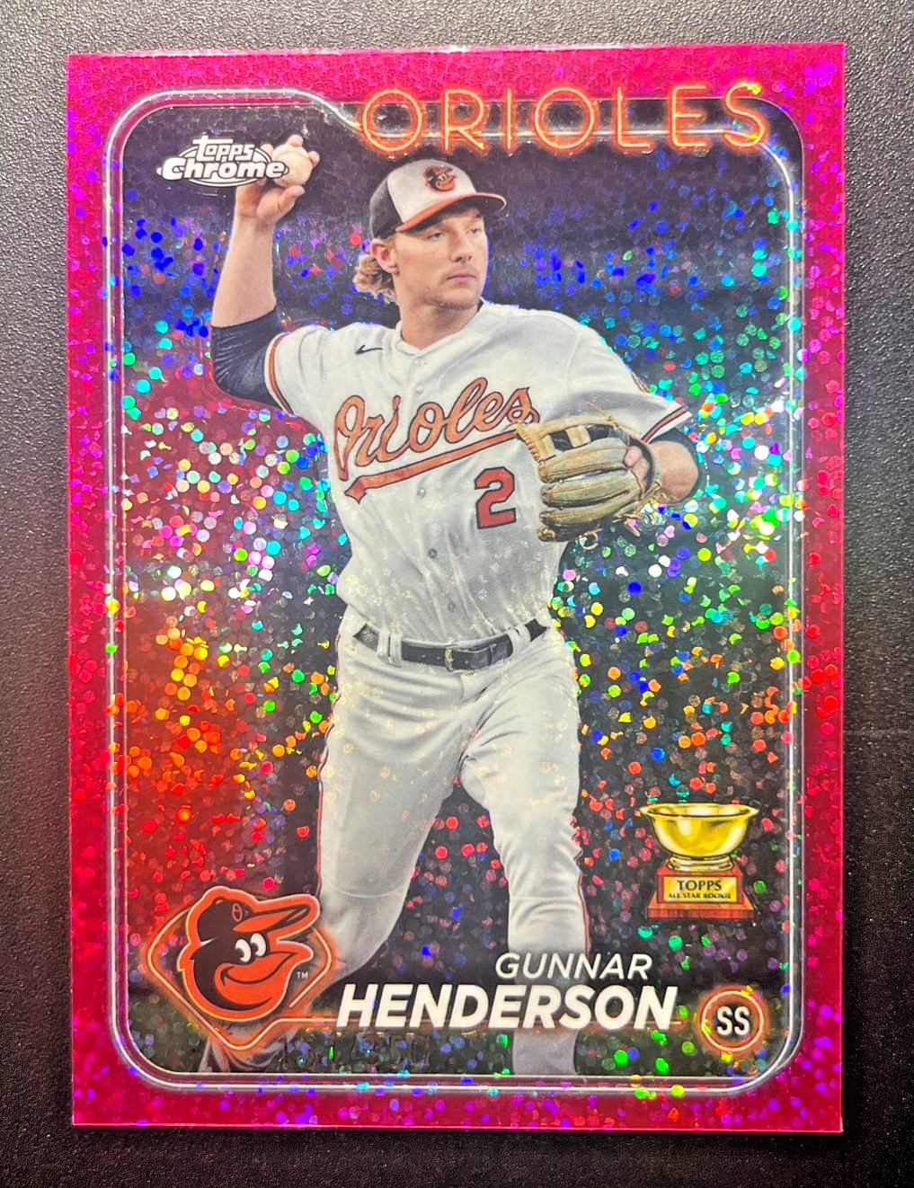 🔥 2024 Topps Chrome - Gunnar Henderson #36 Magenta Speckle Refractor /350