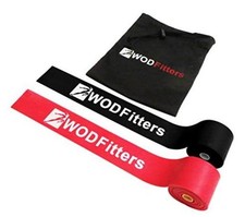 Floss Bands for Muscle Compression Tack  Flossing, 2 Pack Black and Red