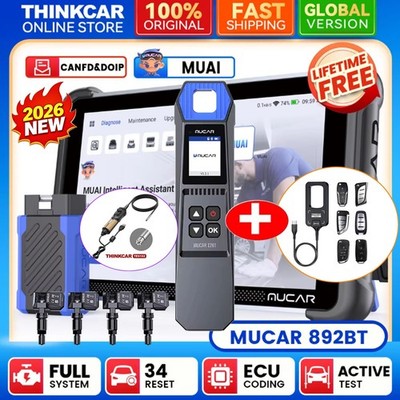 MUCAR 892BT AI Automotive Diagnostic Tool OBD2 Scanner KEY IMMO TPMS Programmer