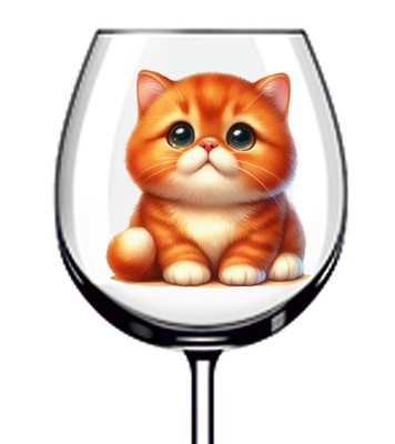 12x Baby Kätzchen Katze Vinyl Aufkleber Abziehbild Becher Weinglas Flasche Van Auto Becher