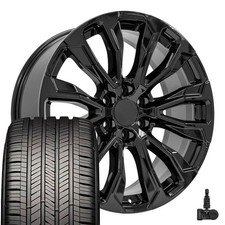 22 In Black 14025 Rims Goodyear Tires Tpms Fit Escalade Sierra Yukon Denali 22 In Black 14025 Rims Goodyear Tires Tpms Fit Escalade Sierra Yukon Denali