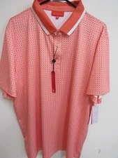 NWT Redvanly Coral Devine Polo Short-Sleeve Golf Luxury Athletic Shirt 2XL