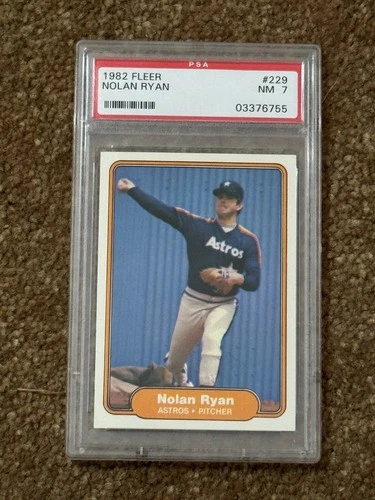 1982 Fleer Nolan Ryan #229 PSA 7 Houston Astros Great Card