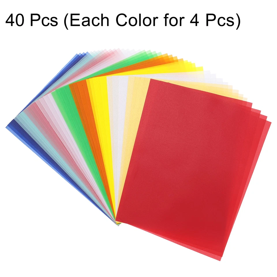 Colored Vellum Paper 40 Sheet Multicolor 8.3" x 5.9" Printable Vellum Paper Foto 3 de 4