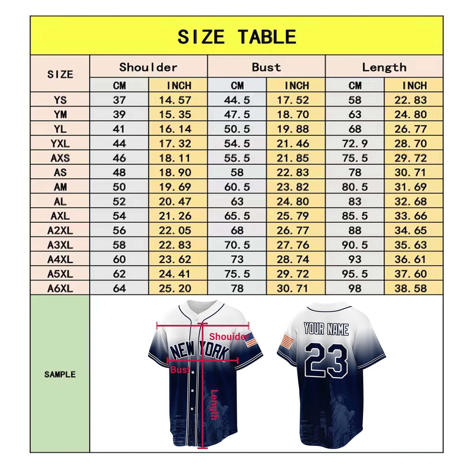 Atlanta City Jersey Custom Baseball Jersey Personalized Name, Number Gift