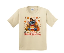 Hand Made-Gildan Long/Short Sleeve T-Shirt S-2XL-Thanksgiving-Stitch-Fall-Gift