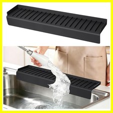 Sink Edge Protector with Suction Cup, 24" x 4", Silicone Sink Splash Guard fo...