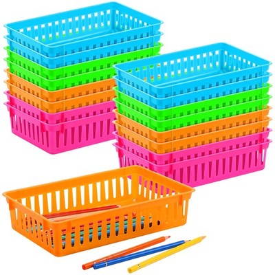 Cestas de almacenamiento para el aula, contenedores, caja, organizador plástico
