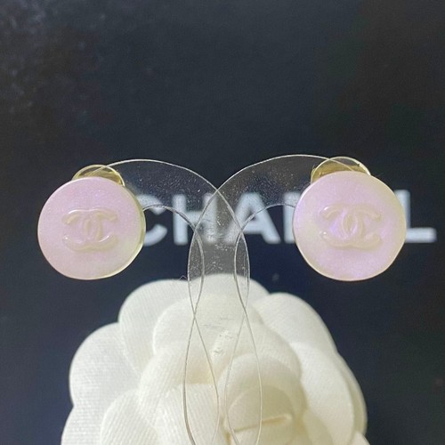Chanel Authentic earrings Coco mark shell round gold color Diameter 1.5cm C01