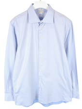 Suitsupply Blue Men's Collared 46 / 18 Button Fly