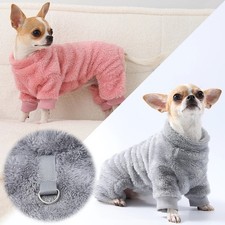 Winter Warm Pet Clothes Soft Flannel Dog Jumpsuit Puppy Cats Four Legs Jacket Co