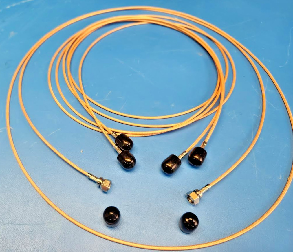 QTY 3 Pasternack 6FT PE3376-72 SMC Plug to SMC Plug using 75 Ohm RG195 Coax