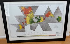 Vintage Dymaxion Airocean World Map 1982-Buckminster Fuller/Sadao- Raleigh Print