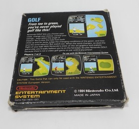GOLF Peque&ntilde;o EMBALAJE ORIGINAL Nintendo NES Juego Abejas PROBADO