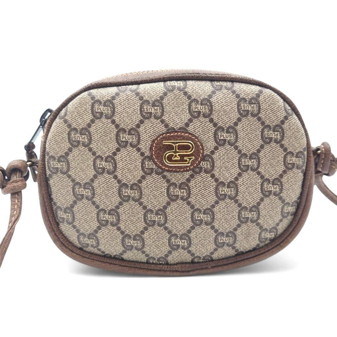 Gucci GG Monogram Shoulder Bag in PVC and Leather Pre-Owned