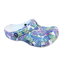 NWT Crocs Classic Clog Big Kids Size J2 Shoes Sandals Butterfly