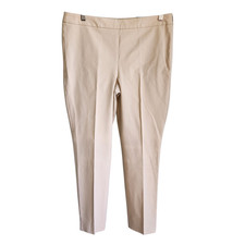 Talbots Pants Women's Beige 12P 12 Petites Chatham Ankle Pant Office Career NEW