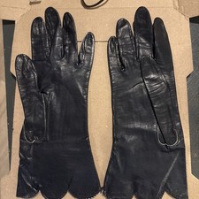 Alexette Leather Gloves Vintage Size 7 Black
