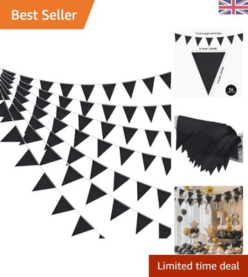 Celebration Ready: 66 Fuß 52 Stück schwarze Wimpelfahnen für Innen- und Außendekoration
