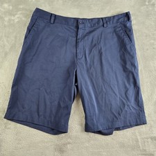 Nike Golf Shorts Mens 38x10 Navy Blue Dri Fit Flat Front Chino Casual Athletic