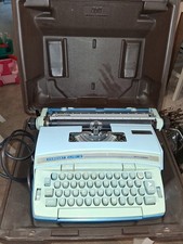 Vtg Corona Baby Blue Coronet Super 12 Electric Typewriter & Case  thumbnail