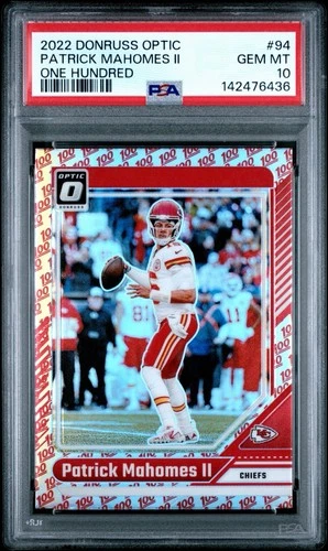 2022 Panini Donruss Optic Patrick Mahomes II One Hundred #94 PSA 10
