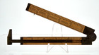 ANTIQUE STANLEY NO. 36 1/2 BOXWOOD & BRASS CALIPER RULE 1-FOOT TWO-FOLD RULE — photo 1