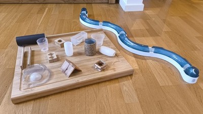 Catit Senses Katzenspielzeug Set   Jagd- & Intelligenzspiel Fummelbrett Holz