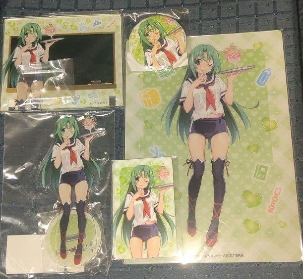 Higurashi When They Cry Shion Goods Lot of 5 Badge Underlay Acrylic Stand Card