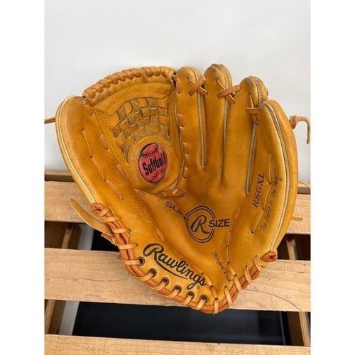 Rawlings RSGXL Super Size Softball Glove Leather Basket Web Fastback RHT