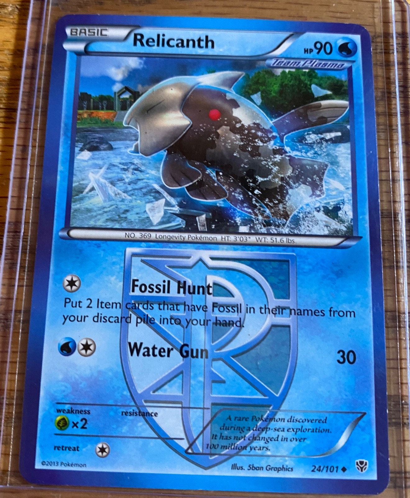 Relicanth (Team Plasma) #24/101 Plasma Blast Pokemon LP