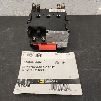 Square D 9065-SS020 Series C Size 00 Overload Relay MotorLogic Solid State