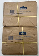 Lowe'S 30 Gallon Heavy Duty Brown Paper Lawn & Refuse Bags Home & Garden Lot 10