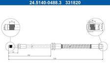 ATE Bremsschlauch 24.5140-0488.3 für MERCEDES KLASSE W212 Model S212 CLS Brake