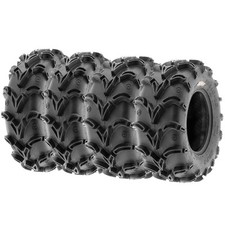 Set 4 SunF 25x8-12 25x8x12 Front & 25x10-12 25x10x12 Rear ATV UTV Mud Tires 6PR